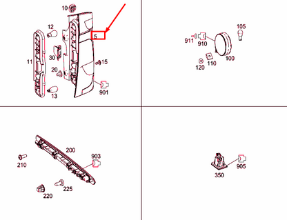new mercedes-benz vito w447 rear right taillight a4478200164 original