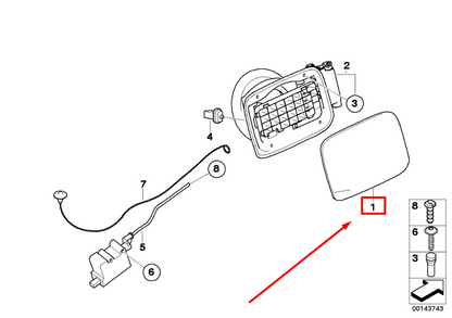 new bmw 1 coupe e82 fuel tank flap 7166825 51177166825 original