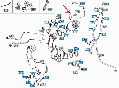 NEW MERCEDES-BENZ A W176 EXHAUST PIPE GASKET A2194920080 ORIGINAL