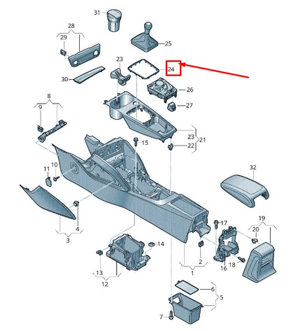 NEW AUDI Q2 GA GEAR SHIFTER SURROUND TRIM 81A864260