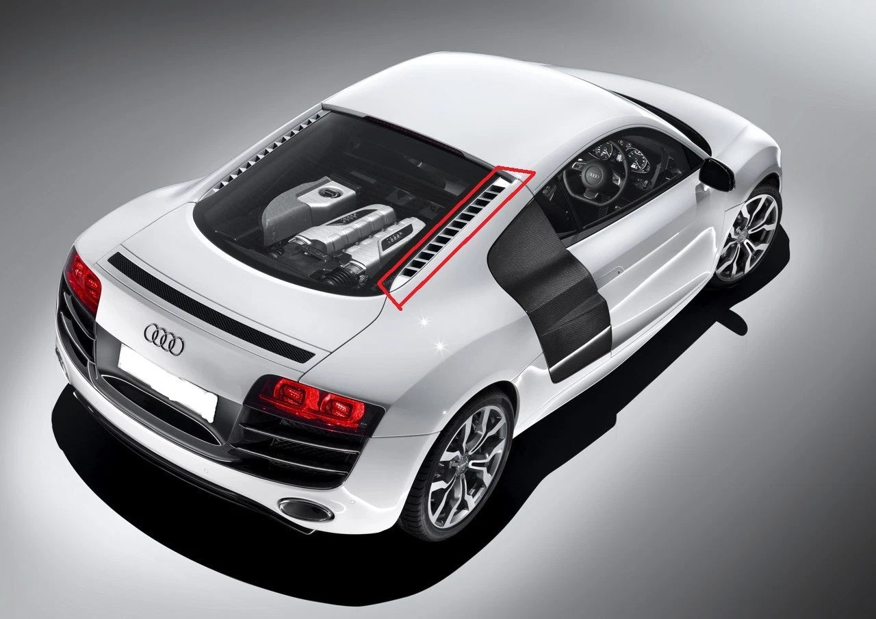 NEW AUDI R8 V8 (07-15) REAR ENGINE BAY LID O/S RIGHT GRILL 420827950B3FZ
