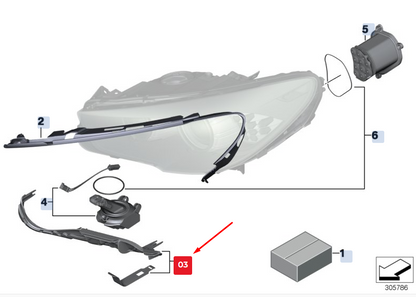 new bmw 5 gran turismo f07 right headlight guide strip 63117295738 original