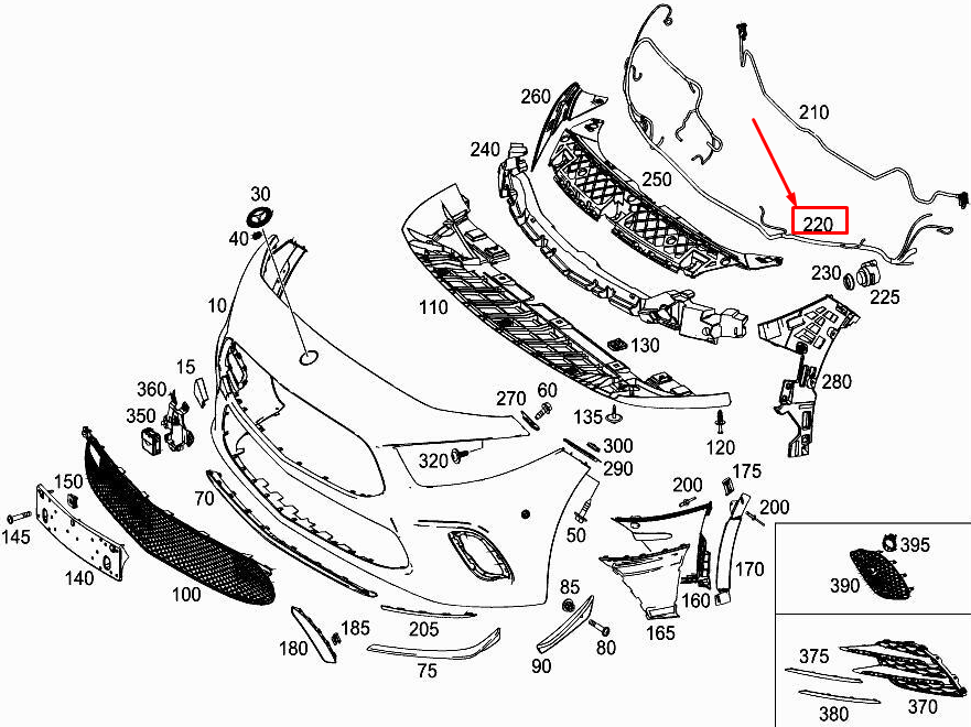 new mercedes-benz a w177 front parking aid wiring a1775405510 original