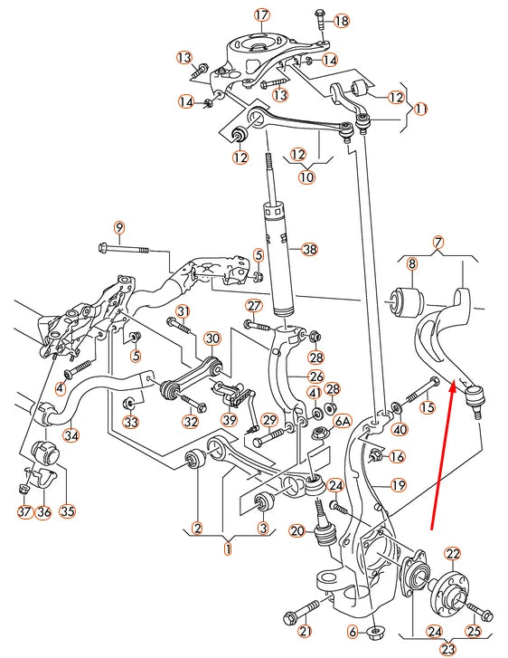 NEW AUDI A4 B8 FRONT LEFT LOWER CONTROL ARM 8K0407693N ORIGINAL