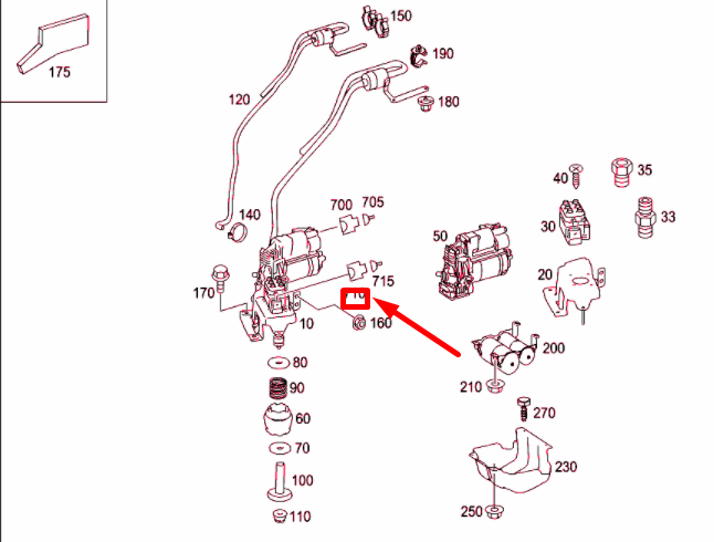 NEW MB ML W164 VALVE UNIT SELF-LEVELLING DEVICE PLUG A0465458928 ORIGINAL