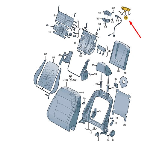 NEW VW TOUAREG 7P MK2 FRONT LEFT SEAT COVER PANEL 4G8880103H67