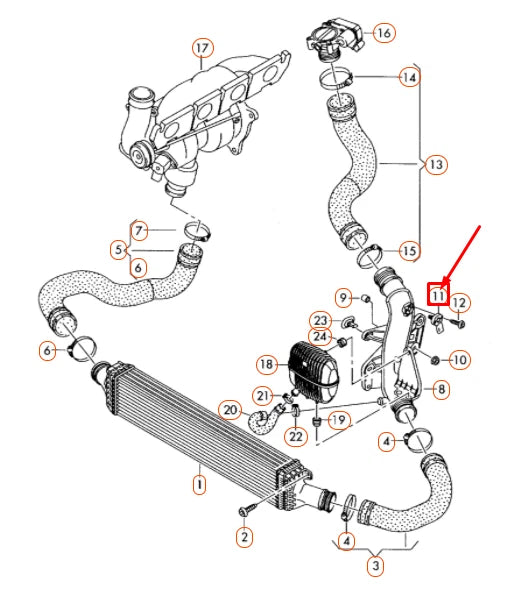 NEW AUDI A4 B8 MAP PRESSURE SENSOR 038906051G ORIGINAL
