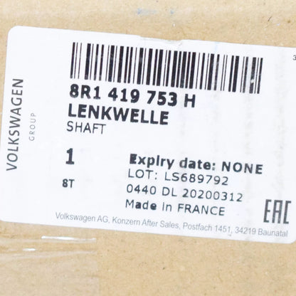 NEW AUDI Q5 8R STEERING INTERMEDIATE SHAFT LHD 8R1419753H ORIGINAL