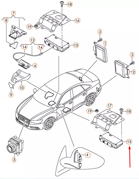 NEW AUDI A6 C7 IMAGE PROCESSING CONTROL MODULE 4G0907107E ORIGINAL