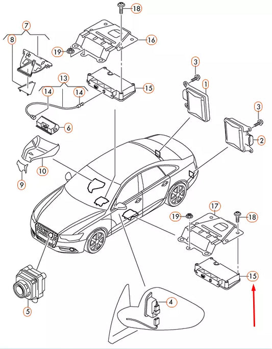 NEW AUDI A6 C7 IMAGE PROCESSING CONTROL MODULE 4G0907107E ORIGINAL