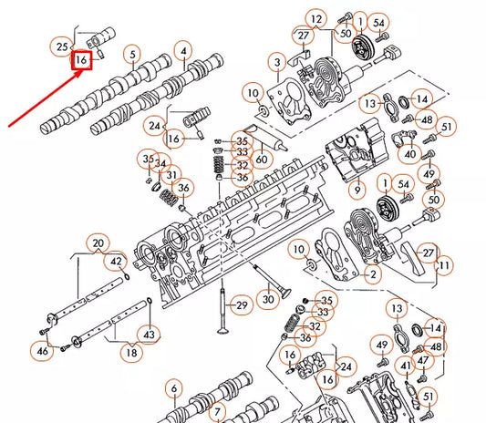 NEW AUDI A4 8E B6 CAMSHAFT FOLLOWER SPACER 077109320CB