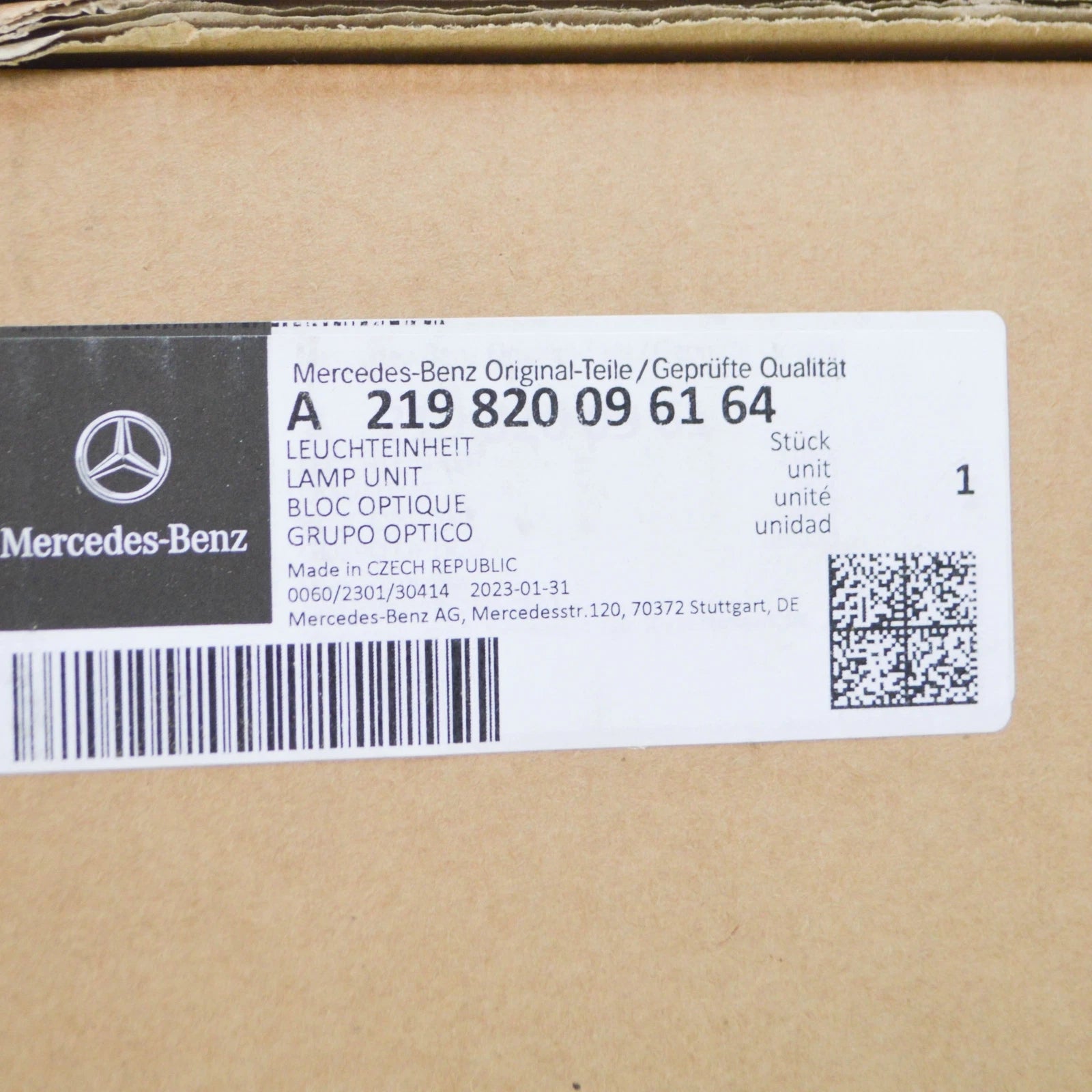 NEW MERCEDES-BENZ CLS C219 FRONT LEFT HEADLIGHT RHD A2198200961 ORIGINAL