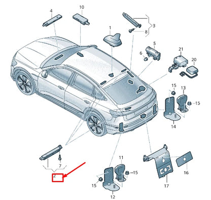 NEW AUDI E-TRON GEN REAR LEFT ANTENNA AMPLIFIER 4K4035225B