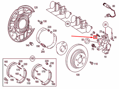 NEW MERCEDES-BENZ C W203 REAR BRAKE CALIPER BLEEDER VALVE A0004213965 ORIGINAL