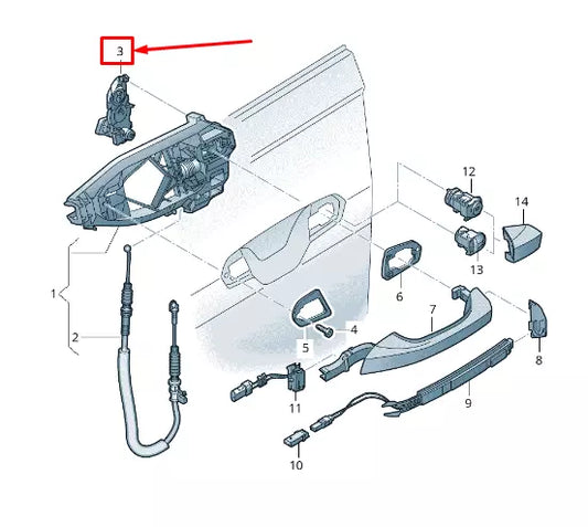 NEW AUDI E-TRON GEN FRONT RIGHT DOOR TRANSFER MODULE RHD 4KE837292