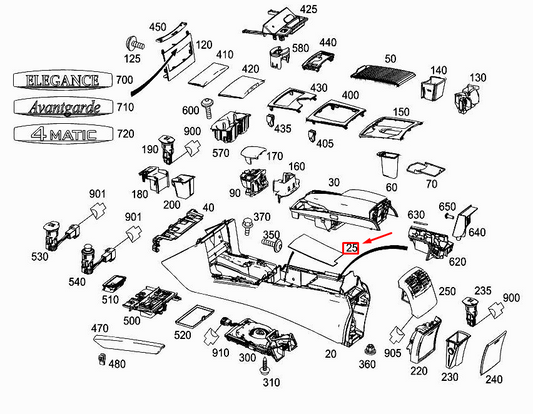 new mercedes-benz e w212 stowage compartment insert a2126890600 original