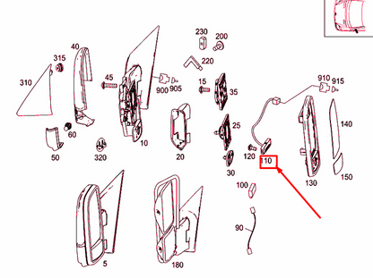 NEW MB SPRINTER 906 LEFT MIRROR PARKTRONIC WARNING DEVICE A0004400015 ORIGINAL