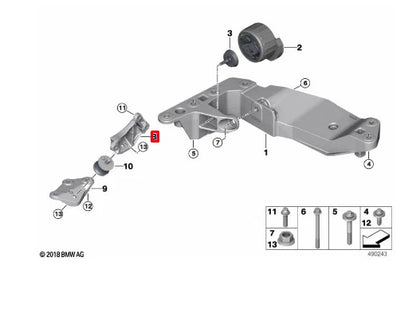 NEW BMW 3 G20 GEARBOX SUPPORTING BRACKET 22326861570 6861570 ORIGINAL