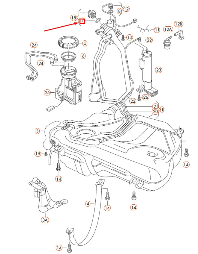 NEW AUDI A1 MK1 FUEL TANK CAP SEAL 1K0201557A ORIGINAL