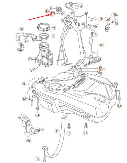 NEW AUDI A1 MK1 FUEL TANK CAP SEAL 1K0201557A ORIGINAL