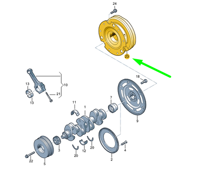new audi a4 b9 flywheel 0cs105266f original
