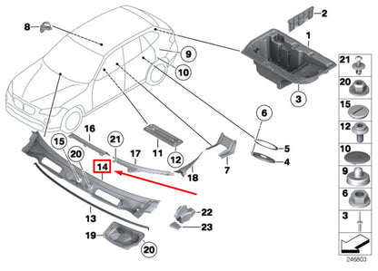 NEW BMW X1 E84 WINDSHIELD COWL 51712990023 2990023 ORIGINAL