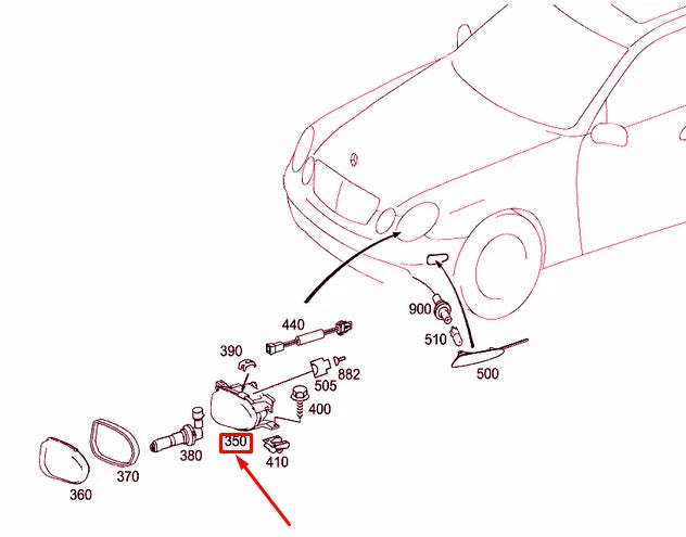 NEW MERCEDES-BENZ E W211 FRONT LEFT FOG LIGHT A2118201156