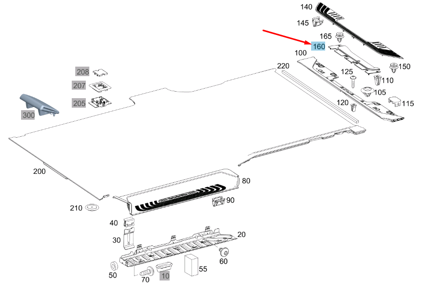 new mb vito w447 loading sill protector striker insert a44769400109051 original
