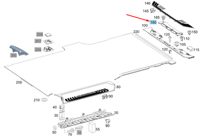 new mb vito w447 loading sill protector striker insert a44769400109051 original