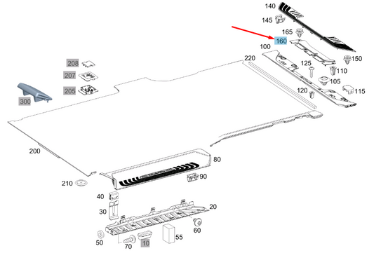 new mb vito w447 loading sill protector striker insert a44769400109051 original