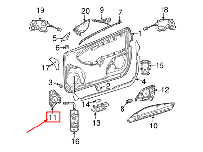 NEW MERCEDES-BENZ CLK C209 FRONT RIGHT SPEAKER GRILLE A20972702889B51 ORIGINAL