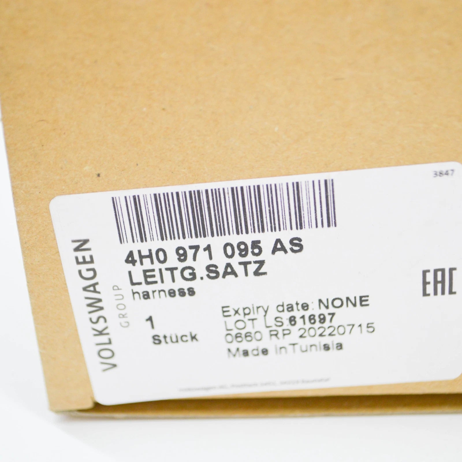 NEW AUDI A8 4H FRONT BUMPER WIRING SET 4H0971095AS ORIGINAL