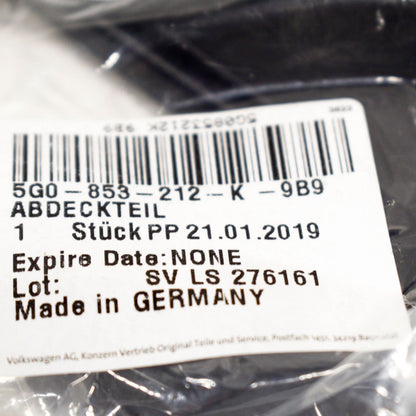 NEW VW GOLF MK7 FRONT BUMPER RIGHT COVER PLATE 5G0853212K9B9 ORIGINAL