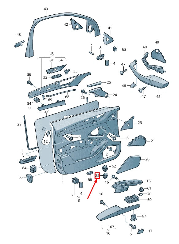 NEW AUDI A8 4H FRONT LEFT DOOR WINDOW SWITCH BEZEL 4H0867585DF3