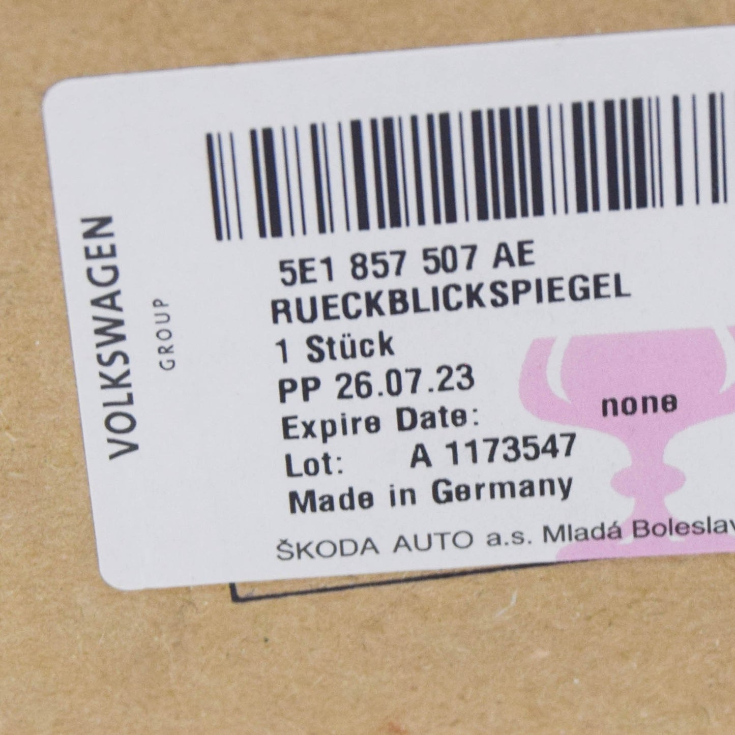 new skoda octavia 5e mk3 front left side wing mirror lhd 5e1857507ae original
