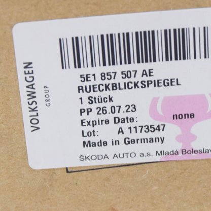 new skoda octavia 5e mk3 front left side wing mirror lhd 5e1857507ae original