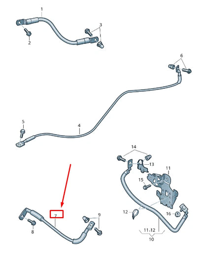 NEW AUDI A8 4N HIGH-VOLTAGE HEATING EARTH LINE 4N0971537D