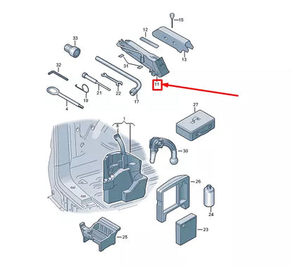 NEW VW TRANSPORTER T5 LIFT JACK 7E8011031D ORIGINAL