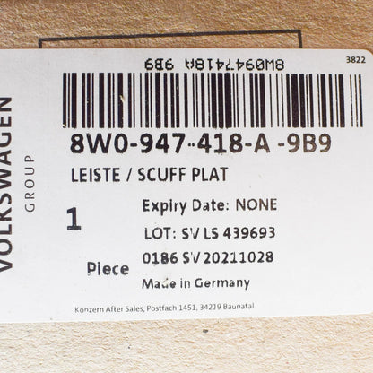 NEW AUDI A4 B9 FRONT RIGHT SILL TRIM STRIP S-LINE 8W0947418A9B9 ORIGINAL