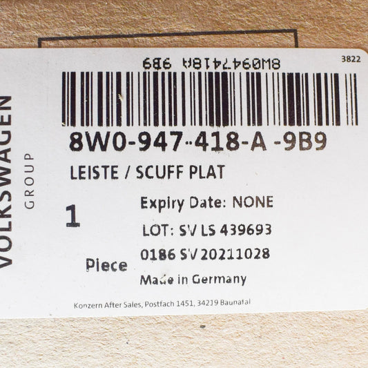 NEW AUDI A4 B9 FRONT RIGHT SILL TRIM STRIP S-LINE 8W0947418A9B9 ORIGINAL