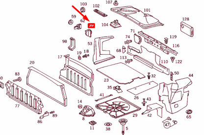NEW MERCEDES-BENZ SL R129 LUGGAGE COMPARTMENT COVER BUTTON A1296930156 ORIGINAL