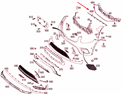 new mercedes-benz glc c253 front bumper pdc wiring harnes a2535402900 original