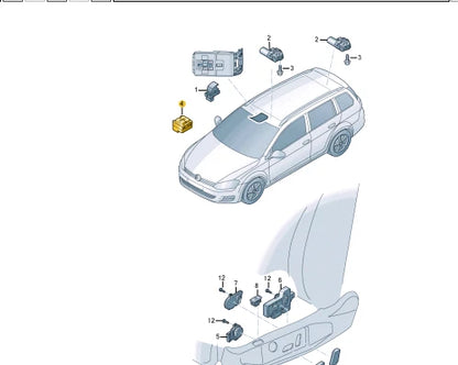 NEW VOLKSWAGEN GOLF MK7 ROOF SUNBLIND PUSHBUTON 5G0959620DYS