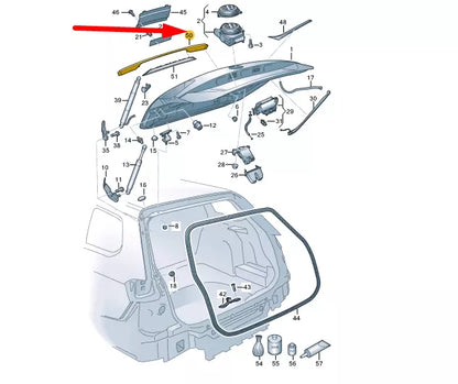 NEW VW PASSAT VARIANT B8 REAR LID UPPER SPOILER 3G0827952A041 ORIGINAL