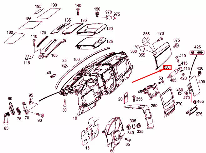 NEW MERCEDES-BENZ SPRINTER 906 LEFT DASHBOARD COVER RHD A90668913089E80 ORIGINAL