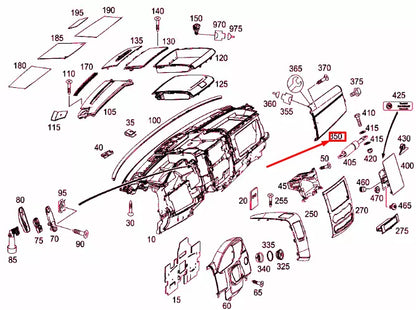 NEW MERCEDES-BENZ SPRINTER 906 LEFT DASHBOARD COVER RHD A90668913089E80 ORIGINAL