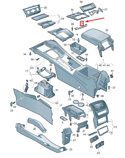 NEW VOLKSWAGEN ARTEON 3H7 CENTER CONSOLE TRIM LHD 3G18641481QB