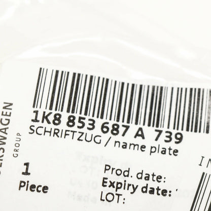NEW VW SCIROCCO REAR TRUNK BOOT LID EMBLEM BADGE 1K8853687A739 ORIGINAL