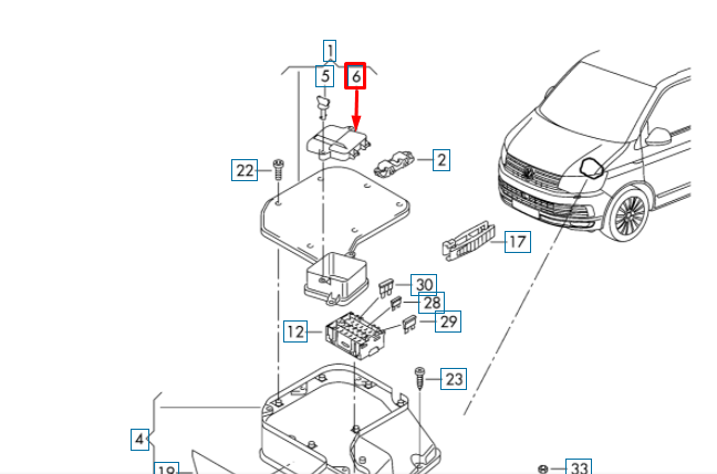 NEW VOLKSWAGEN TRANSPORTER V T5 ENGINE FUSE BOX COVER 7H0907613 ORIGINAL