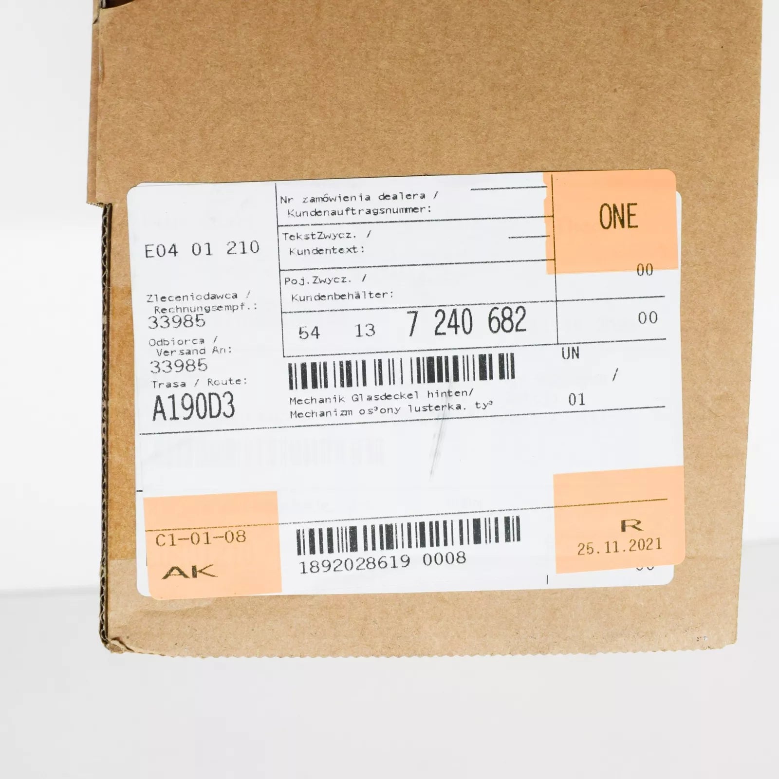 NEW BMW X5 E70 REAR GLASS COVER MECHANISM 54137240682 ORIGINAL